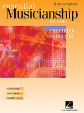 Essential Musicianship for Band - Ensemble Concepts. (Alto Saxophone). For Alto Saxophone. Essential Musicianship Band. Softcover. 40 pages. Published by Hal Leonard.

Introducing the first-ever curriculum for high school band! Essential Musicianship for Band is the perfect tool to assist your ensemble in developing the skills needed to read, rehearse, and perform band repertoire with precision and artistry. Using proven methods for superior sound production and ensemble technique, your students will transform printed notes into a meaningful musical experience. Fits easily into the traditional concert band setting.