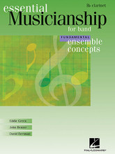 Ensemble Concepts for Band - Fundamental Level. (Clarinet). For Concert Band, Mixed Woodwind Ensemble. Essential Musicianship Band. Softcover. 16 pages. Published by Hal Leonard.

The highly acclaimed ensemble method by Eddie Green, John Benzer and David Bertman is now available for beginning and intermediate musicians. Ensemble Concepts – Fundamental Level is designed to help young ensembles to acquire solid performance skills while also learning overall musicianship. The exercises fit easily into your warm-up routine, so you don't have to sacrifice musicianship for the sake of the “nuts and bolts” learning all young musicians need. Every aspect of ensemble development is introduced individually, in developmental order, then combined for more advanced practice.