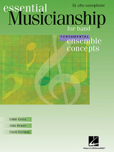 Ensemble Concepts for Band - Fundamental Level. (Alto Saxophone). For Concert Band, Mixed Woodwind Ensemble. Essential Musicianship Band. Softcover. 16 pages. Published by Hal Leonard.

The highly acclaimed ensemble method by Eddie Green, John Benzer and David Bertman is now available for beginning and intermediate musicians. Ensemble Concepts – Fundamental Level is designed to help young ensembles to acquire solid performance skills while also learning overall musicianship. The exercises fit easily into your warm-up routine, so you don't have to sacrifice musicianship for the sake of the “nuts and bolts” learning all young musicians need. Every aspect of ensemble development is introduced individually, in developmental order, then combined for more advanced practice.