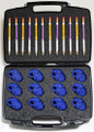 Kit of 12 Cellophants in a convenient storage case, ideal for classroom or studio use.
Save 20% vs. buying individual units.

The fastest, gentlest way to develop effective bow hold

Finally, an effective and fun solution to quickly developing proper bow grip for the budding cellist! Designed and manufactured by well-known Suzuki teachers Ruth and Martha Brons, the Cellophant is easy to install and start using, right away. Even better, the Cellophant quickly and naturally allows the student to develop proper positioning and muscle memory. The accessory opens the palm to relax the hand, and the circle of the elephant's trunk directs a flexible thumb to the intersection of the frog and stick. Anatomical features of the elephant, such as toenails and legs, provide tactile reference points, for consistent bow holds from practice to practice. The Cellophant also is designed to deliberately add a touch of weight to assist beginning players to achieve a bit more effortless tone – more tone with which to fall in love! Fits all size cello bows.