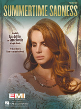 Summertime Sadness by Lana Del Rey. For Piano/Vocal/Guitar. Piano Vocal. 8 pages. Published by Hal Leonard.

This sheet music features an arrangement for piano and voice with guitar chord frames, with the melody presented in the right hand of the piano part as well as in the vocal line.