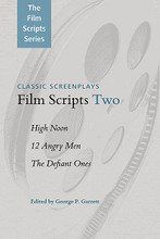 Film Scripts Two (High Noon, 12 Angry Men, The Defiant Ones). Edited by George P. Garrett. Applause Books. Softcover. 480 pages. Published by Applause Books.

The Film Scripts series bring back into print some of the greatest screenplays ever written. The series is a reissue of four volumes originally edited by George P. Garrett. Each volume contains three classic shooting scripts written by some of the finest writers to ever work in Hollywood, including William Faulkner (The Big Sleep), Tennessee Williams (A Streetcar Named Desire), and Gore Vidal (The Best Man). Each volume runs close to 500 pages and contains a highly informative introduction, a glossary of technical terms, an extensive bibliography, and the credits for each film. These enduring screenplays will be of great interest to the general film buff, the aspiring screenwriter, and the professional filmmaker. Of particular value to the screenwriter and filmmaker is the fact that all scripts are printed in standard screenplay format.
