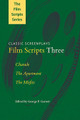 Film Scripts Three (Charade, The Apartment, The Misfits). Edited by George P. Garrett. Applause Books. Softcover. 480 pages. Published by Applause Books.

The Film Scripts series bring back into print some of the greatest screenplays ever written. The series is a reissue of four volumes originally edited by George P. Garrett. Each volume contains three classic shooting scripts written by some of the finest writers to ever work in Hollywood, including William Faulkner (The Big Sleep), Tennessee Williams (A Streetcar Named Desire), and Gore Vidal (The Best Man). Each volume runs close to 500 pages and contains a highly informative introduction, a glossary of technical terms, an extensive bibliography, and the credits for each film. These enduring screenplays will be of great interest to the general film buff, the aspiring screenwriter, and the professional filmmaker. Of particular value to the screenwriter and filmmaker is the fact that all scripts are printed in standard screenplay format.