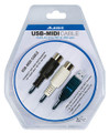 USB-MIDI Cable. (AudioLink Series MIDI-to-USB Cable). InMusic Brands. General Merchandise. Hal Leonard #USBMIDICABLE. Published by Hal Leonard.

The USB MIDI Cable makes it easy to connect any MIDI instrument to your Mac or PC via USB. The AudioLink Series USB cable receives and outputs MIDI signal thanks to its internal interface. The USB-MIDI Cable connects plug-and-play to your Mac or PC for an all-in-one USB-MIDI solution.