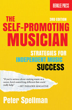 The Self-Promoting Musician. (Strategies for Independent Music Success 3rd Edition). Berklee Guide. Softcover. 284 pages. Published by Berklee Press.

Take charge of your music career with crucial do-it-yourself strategies. If you are an independent musician, producer, studio owner, or label, you should own this book! Written by Peter Spellman, Director of the Career Development Center at Berklee College of Music, this guide will teach you everything you need to know to become a success in the music business. Filled with empowering tips and resources for self-managed musicians, you will learn to: create a goals-driven plan to help you fulfill your musical passions; multiply the power of every gig you play using 15 proven methods; turbo-charge your social media strategy; get radio airplay – online and offline; protect your creative works; keep your career organized and growing, using the best low-cost practices; and more!