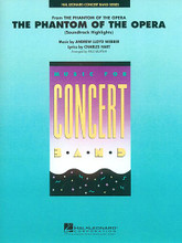 The Phantom of the Opera (Soundtrack Highlights) by Andrew Lloyd Webber. Arranged by Paul Murtha. For Concert Band (Score & Parts). Score and full set of parts.. Hal Leonard Concert Band Series. Grade 4.. Grade 4. Published by Hal Leonard.

The recent hit movie has rekindled interest in this enduring Broadway favorite. This powerful new medley features The Phantom of the Opera * Angel of Music * The Music of the Night * All I Ask of You * Masquerade * The Point of No Return * and the Grammy-nominated new song Learn to Be Lonely.