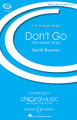 Don't Go. (CME in High Voice). By David L. Brunner. For Choral, Percussion (SSAA). In High Voice. 16 pages. Boosey & Hawkes #M051481972. Published by Boosey & Hawkes.

“Don't Go” is the second in the cycle of Ecstatic Songs on texts by Mirabai. The first song, “All I Was Doing Was Breathing” (48019949) was premiered by the Michigan State University Women's Chamber Ensemble at the 2009 ACDA Convention and became the “talk of the convention” for its creativity and impact. In this 2nd poem, Mira's words are ones of intensity, passion, conviction and devotion. The soloist in this piece embodies the voice of Mira and the chorus reflects on her strength and passion. Duration: ca. 4 minutes 30 seconds.

Minimum order 6 copies.