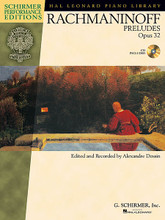 Rachmaninoff - Preludes, Op. 32 (Piano With a CD of Performances). By Sergei Rachmaninoff (1873-1943). Edited by Alexandre Dossin. For Piano/Keyboard. Schirmer Performance Editions. Softcover with CD. 76 pages. Published by G. Schirmer.

Schirmer Performance Editions are designed for piano students and their teachers as well as for professional pianists. These editions offer insightful interpretive suggestions, pertinent fingering, and historical and stylistic commentary. A new edition based on new research, with historical notes and performance suggestions.