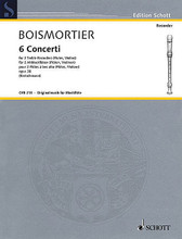 6 Concerti, Op. 38 (2 Treble Recorders (Flutes, Violins) Performance Score). By Johann Bodin de Boismortier. Edited by Elisabeth Kretschmann. For Recorder Duet. Woodwind Ensemble. Softcover. Schott Music #OFB218. Published by Schott Music.

Based on the first edition.