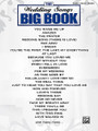 The Wedding Songs Big Book by Various. For Piano/Vocal/Guitar. P/V/C Mixed Folio; Piano/Vocal/Chords. MIXED. Wedding. Softcover. 256 pages. Hal Leonard #28070. Published by Hal Leonard.

Each songbook in the Big Book series provides musicians of all ability levels with a big list – usually 40 or more titles per book – of the very best songs from a favorite musical genre. Weddings are cherished celebrations. Now the Big Book series introduces some of the most cherished love songs of all time. Reminisce about old memories or create new ones with these romantic classics. Songs include: Ave Maria • Come Rain or Come Shine (Frank Sinatra) • The Greatest Love of All (Whitney Houston) • Lost Without You (Delta Goodram) • Now or Never (Josh Groban) • This I Promise You (Richard Marx) • Valentine (Jim Brickman and Martina McBride) • With this Ring (Kenny Loggins) • and many more.