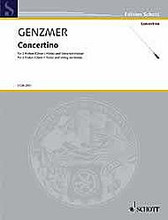Concertino. (Full Score). By Harald Genzmer. For Flute, Oboe, String Orchestra (Full Score). Concertino (Chamber Orchestra). Score. 32 pages. Schott Music #CON250. Published by Schott Music.

Flute, oboe and string orchestra. A double concerto which musicians can really enjoy playing, written by a distinguished composer who studied with Hindemith, presenting soloists with rewarding material well suited to their instruments.

For inclusion in a concert of music by Harald Genzmer the following works for string orchestra are also recommended: “Sinfonietta”, score CON 60, “Divertimento di danza”, score CON 62.