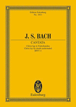 Cantata No. 4 (Christ Lay by Death Enshrouded, BWV 4). By Johann Sebastian Bach (1685-1750). Arranged by Arnold Schering. For Chorus, Chamber Orchestra, Score (Study Score). Eulenburg Taschenpartituren (Pocket Scores). Study Score. 56 pages. Eulenburg (Schott Music) #ETP1011. Published by Eulenburg (Schott Music).

For 4 solo voices, chorus and chamber orchestra. German language. Text by Martin Luther. Study Score.