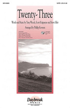 Twenty-Three (The Lord Is My Shepherd). Arranged by Phillip Keveren. For Choral, Chamber Orchestra (SATB). Daybreak Choral Series. Sacred. 8 pages. Published by Daybreak Music.

Whether struggling to make sense out of brokenness, or rejoicing in God's goodness, this anthem reminds us that the Lord is our Shepherd. Hauntingly beautiful with piano or full orchestration, “Twenty-Three” sets to music one of the most beloved passages of scripture, Psalm 23. Simplistic yet powerful with its flowing lines and dramatic phrases. A must for your church choir.

Minimum order 6 copies.