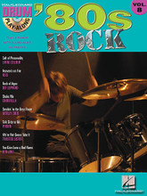 '80s Rock (Drum Play-Along Volume 8). By Various. For Drums. Drum Play-Along. Play Along. Softcover with CD. 48 pages. Published by Hal Leonard.

Play your favorite songs quickly and easily with the Drum Play-Along Series. Just follow the drum notation, listen to the CD to hear how the drums should sound, then play along using the separate backing tracks. The lyrics are also included for quick reference. The audio CD is playable on any CD player. For PC and MAC computer users, the CD is enhanced so you can adjust the recording to any tempo without changing the pitch! Includes: Cult of Personality • Heaven's on Fire • Rock of Ages • Shake Me • Smokin' in the Boys Room • Talk Dirty to Me • We're Not Gonna Take It • You Give Love a Bad Name.