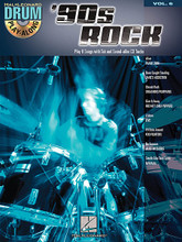 '90s Rock (Drum Play-Along Volume 6). By Various. For Drums. Drum Play-Along. Softcover with CD. 56 pages. Published by Hal Leonard.

Play your favorite songs quickly and easily with the Drum Play-Along series. Just follow the drum notation, listen to the CD to hear how the drums should sound, then play along using the separate backing tracks. The lyrics are also included for quick reference. The audio CD is playable on any CD player. For PC and MAC computer users, the CD is enhanced so you can adjust the recording to any tempo without changing the pitch!

Includes: Alive • Been Caught Stealing • Cherub Rock • Give It Away • I Alone • I'll Stick Around • No Excuses • Smells like Teen Spirit.