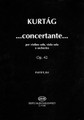 ...concertante...Op. 42 (2003) (Full Score). By Gyorgy Kurtag (1926-) and Gy. For Orchestra, Viola, Violin. EMB. 54 pages. Editio Musica Budapest #Z14392. Published by Editio Musica Budapest.

“...Concertante...” was premiered in 2003 by violinist Hiromi Kikuchi and violist Ken Hakii accompanied by the Danish Radio Orchestra under Michael Schonwandt. Since then, the 25-minute score has been performed in Austria, France, Germany, Japan, the Netherlands and the USA.

Kurtág won the 2006 University of Louisville Grawemeyer Award for Music Composition for “...Concertante...”.