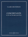 ...concertante...Op. 42 (2003) (Alto Sax and Piano). By Clare Grundman. For Piano, Alto Saxophone. Boosey & Hawkes Chamber Music. Softcover. 20 pages. Boosey & Hawkes #M051680061. Published by Boosey & Hawkes.