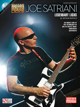 Joe Satriani - Legendary Licks by Joe Satriani. For Guitar. Guitar Educational. Softcover with CD. Guitar tablature. 80 pages. Published by Cherry Lane Music.

The Legendary Licks series presents the music of a band or artists in a comprehensive play-along package. Each book contains note-for-note transcriptions and detailed performance notes on how to play a multitude of classic licks, fills, riffs, and solos – complete with recorded demonstrations of each exercise and gear setup tips. The CD is playable on any CD player but is also enhanced so Mac and PC users can adjust the recording to any tempo without changing the pitch! This pack includes instruction on playing 12 Satriani classics, including: Always with Me, Always with You • Cryin' • Flying in a Blue Dream • Friends • Satch Boogie • Summer Song • Super Colossal • Surfing with the Alien • and more.