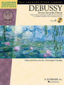 Claude Debussy - Seven Favorite Pieces (Piano With a CD of Performances). By Claude Debussy (1862-1918). Edited by Christopher Harding. For Piano. Schirmer Performance Editions. 56 pages. Published by G. Schirmer.

Schirmer Performance Editions are designed for piano students and their teachers as well as for professional pianists. Pedagogical in nature, these editions offer insightful interpretive suggestions, pertinent fingering, and historical and stylistic commentary. Prepared by renowned artists/teachers, these publications provide an accurate, well-informed score resource for pianists.

This edition includes: Clair De Lune • Deux Arabesques • La Cathedrale Engloutie • La Fille Aux Cheveux De Lin • Le Petite Negre • Reverie.