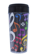 Take your beverage with you - in style! This musician's tumbler holds up to 16 ounces and will keep your beverage warm or cold.