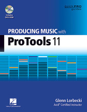 Producing Music with Pro Tools 11 quick Pro Guides. Softcover with DVD-ROM. 192 pages. Published by Hal Leonard.

Multiplatinum producer-engineer and Avid-certified trainer Glenn Lorbecki shows you step by step how to produce music with Pro Tools 11, demonstrating production and editing techniques that will improve the sound of your recordings and simplify your mixing process. Real-world examples show how expert engineers use Pro Tools 11 to create stunning recordings.

Pro Tools is the most commonly used DAW in the recording industry, from home studios and laptops to the most respected and revered commercial studios. With each new version come important new features that you owe to yourself to discover; this practical guide gets you up and running quickly and efficiently. Whether you're new to Pro Tools or a veteran user, you'll find the newest version incredibly powerful.

Producing Music with Pro Tools 11 gives you the best of this important DAW at your fingertips, from the enhancements in delivery speed to ultra-low latency, the inclusion of the all-new Avid Audio Engine, HD video editing capability, and much more! And the accompanying DVD-ROM gives you plenty of sessions, audio examples, and video tutorials to help guide you along the way.