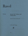 Sonata for Violin and Violoncello by Maurice Ravel (1875-1937). Edited by Ulrich Kramer. For Cello, Violin, Chamber Ensemble. Henle Music Folios. Softcover. G. Henle #HN1070. Published by G. Henle.

Includes two performance scores in which the other instrument's part is also given. Both parts are included in a marked and an unmarked version. The world-renowned musicians Christian Poltéra and Frank Peter Zimmermann provided the fingerings.