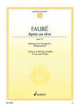 Apres Un Reve Op. 7/1 (Viola and Piano). By Gabriel Fauré. Arranged by Wolfgang Birtel. String. Softcover. 10 pages. Schott Music #ED09962. Published by Schott Music.

Fauré's well-known melody has been arranged for solo instrument and piano accompaniment.