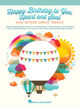 Happy Birthday to You, Heart and Soul, and Other Great Songs by Various. For Piano/Keyboard. Easy Piano Songbook. Softcover. 56 pages. Published by Hal Leonard.

Hal Leonard Easy Piano songbooks provide musically satisfying arrangements for anyone with a few years of experience at the piano. These simplified presentations include original bass lines, chord progressions, syncopation, and lyrics – everything you need to enjoy playing your favorite songs right away! This collection of nearly 20 classic favorites includes the title songs and: The Hokey Pokey • Over the Rainbow • Sing • This Land Is Your Land • When I Grow Too Old to Dream • and more.