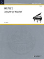 Album for Piano by Hans Werner Henze (1926-). For Piano. Piano. Softcover. Schott Music #ED20907. Published by Schott Music.

Six shorter solo piano works composed between 1966 and 1994.