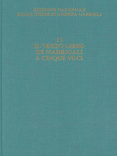 Il terzo libro de madrigali a cinque voci Critical Edition Full Score, Hardbound with commentary (Subscriber price within a subscription to the series: $140.00). By Andrea Gabrieli (1533-1585). Edited by Alessandro Borin. CRITICAL EDITIONS. Ricordi #NR140584. Published by Ricordi.

Edizione Nazionale The Works of Andrea Gabrieli critical edition (Fondazione Giorgio Cini). Includes preface, editorial principals, and critical commentary.

Editorial Board: Denis Arnold * David Bryant * Guilio Cattin * Paolo Fabbri * Dinko Fabris * Iain Fenlon * Stefan Kunze * Giovanni Morelli * Gino Benzoni * and Guido Capovilla.