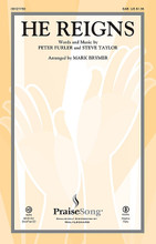 He Reigns by The Newsboys. By Peter Furler and Steve Taylor. Arranged by Mark A. Brymer. For Choral (SAB). PraiseSong Choral. 12 pages. Published by PraiseSong.

Uses: General, Missions, Praise Team

Scripture: Psalm 67; Psalm 148; Matthew 28:18-20

Made popular by the Newsboys, this spirited song will make for an energetic call to worship. With lyrics that tell of all God's children from around the world singing His praise, this anthem is a great choice for Missions services, as well! Rhythm parts (pno, syn, gtr, b, dm) available as a digital download.

Minimum order 6 copies.