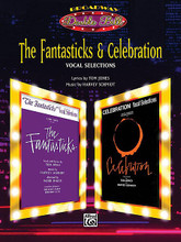 The Fantasticks & Celebration (Double Bill Series). By Harvey Schmidt. For Piano, Keyboard, Voice. Piano/Vocal/Chords; Shows & Movies. Piano/Vocal/Guitar Artist Songbook. Broadway. Softcover. 56 pages. Alfred Music #0488B. Published by Alfred Music.

The Broadway Double Bill series doubles up two shows by the same composer in one folio. The Fantasticks is still the world's longest running musical, and Celebration's tuneful score has an edge that makes it one of Jones' and Schmidt's most memorable creations. Titles from The Fantasticks: Try to Remember * I Can See It * Much More * Never Say No * Plant a Radish * Soon It's Gonna Rain * They Were You. Titles from Celebration: Celebration * My Garden * I'm Glad to See You've Got What You Want * Under the Tree * Somebody * It's You Who Makes Me Young * Love Song.