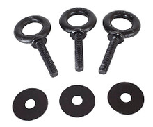 Eyebolt Suspension Kit (for StageSource L3T Speaker). Live Sound. General Merchandise. Hal Leonard #980370005. Published by Hal Leonard.

Securely suspend a StageSource L3t speaker with the M10 eyebolt kit. The kit includes three steel washers and three M10 x 1.5 forged shoulder eyebolts, 50mm in length. These bolts are specifically rated to hold the weight of the StageSource L3 speakers. The cheap alloy bolts at the hardware store might work great to fix your fence at home or hang a bicycle in the garage, but if you plan to use them to hang these speakers, you're going to end up spending a lot more than $100 when the bolts break and your speakers come crashing down from the ceiling. More important, inadequate rigging is dangerous! Line 6 advises you to consult a rigging professional before hanging any speakers.