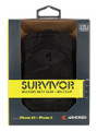 Survivor for iPhone 4S (Black). Accessory. General Merchandise. Hal Leonard #GB350952. Published by Hal Leonard.

Simply put, the Griffin Extreme Duty Case is the most protective case we've ever built. Tested to meet or exceed US Department of Defense Standard 810F and UK Department of Defense Standard 00-35, Griffin's Survivor extreme-duty case is designed from the inside out to protect your iPhone from extreme conditions – dirt, sand, rain, shock, vibration and a host of other environmental factors. Survivor is built on a shatter-resistant polycarbonate frame clad in rugged, shock absorbing silicone. A built-in screen protector seals your Multi-Touch display from the outside environment, with hinged plugs that seal the dock connector, headphone port, hold switch and volume controls. A detachable heavy-duty clip secures your iPhone to a belt or bag strap.