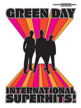 International Superhits! by Green Day. For Guitar. Artist/Personality; Authentic Guitar TAB; Guitar Personality; Guitar TAB. Guitar Recorded Version. Punk Rock and Pop Rock. Difficulty: medium. Guitar tablature songbook. Guitar tablature, standard notation, vocal melody, lyrics, chord names, guitar chord diagrams, guitar tab glossary and black & white photos. 100 pages. Alfred Music #0611B. Published by Alfred Music.

Green Day's greatest hits compilation, in authentic guitar tab. Songs include: Basket Case • Brainstew • Geek Stink Breath • Good Riddance (The Time of Your Life) • J.A.R • Longview • Maria • Minority • Poprocks & Coke • Redundant • She • Stuck with Me • Waiting • Warning • Welcome to Paradise • When I Come Around.