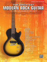 The Greatest Modern Rock Guitar by Various. For Guitar. Authentic Guitar TAB; Guitar Mixed Folio; Guitar TAB. Guitar Recorded Version. Rock. Softcover. Guitar tablature. 256 pages. Hal Leonard #30275. Published by Hal Leonard.

Transcriptions of top rock hits: Broken • Sorry • Hero • Send the Pain Below • 9 Crimes • I Did It • Call Me When You're Sober • Going Under • Paralyzer • Traffic and Weather • American Idiot • Wake Me Up When September Ends • Crawling in the Dark • The Reason • How You Remind Me • Fake It • many more.