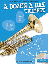 A Dozen a Day - Trumpet (Pre-Practice Technical Exercises). For Trumpet. Willis. Softcover with CD. 32 pages. Willis Music #WMR101145. Published by Willis Music.

A Dozen a Day books have long been the favorite pre-practice technical exercises for young pianists. Now these classic warm-up exercises are available for instruments too! Complete with audio backing tracks on the included CD, these books help develop and maintain good fingering and breathing technique – the basis for all good playing. Suddenly practice has become more rewarding... and a lot more enjoyable!
