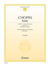 Etude in C Minor, Op. 10, No. 12 (Revolutions-Et). By Frederic Chopin (1810-1849) and Fr. Arranged by Emil Sauer. For Piano. Einzelausgaben (Single Sheets). 8 pages. Schott Music #ED09574. Published by Schott Music.