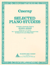 Selected Piano Studies - Volume 1 by Carl Czerny (1791-1857). For Piano. Music Sales America. Classical. Softcover. 102 pages. Boston Music #BMC10496. Published by Boston Music.