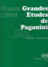 Grandes Etudes de Paganini (Piano Solo). By Franz Liszt (1811-1886). For Piano. EMB. 55 pages. Editio Musica Budapest #Z6500. Published by Editio Musica Budapest.