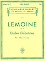 Etudes Enfantines, Op. 37 (Piano Solo). By Henry Lemoine. Edited by William Scharfenberg. For Piano. Piano Method. 52 pages. G. Schirmer #LB175. Published by G. Schirmer.