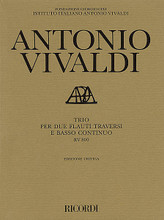 Trio for 2 Transverse Flutes and Basso Continuo RV800 (Critical Edition Score and Parts). By Antonio Vivaldi (1678-1741). Edited by Paul Everett. Ensemble. 18 pages. Ricordi #RPR1363. Published by Ricordi.