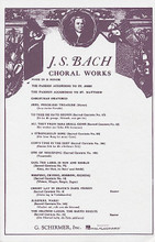 Mass in B Minor (SATB). By Johann Sebastian Bach (1685-1750). Arranged by F Damrosch. For Choral, Piano (SATB). Choral Large Works. 216 pages. G. Schirmer #ED272. Published by G. Schirmer.

Latin Only.