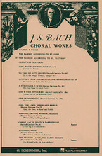 St. Matthew Passion by Johann Sebastian Bach (1685-1750). Arranged by H Nicholl. For Choral, Piano (SATB). Choral Large Works. 240 pages. G. Schirmer #ED581. Published by G. Schirmer.

Eng. Translated by Nicholl.