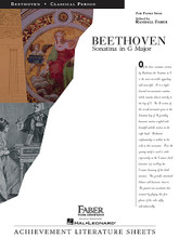 Sonatina in G Major by Ludwig van Beethoven (1770-1827). Edited by Randall Faber. For Piano/Keyboard. Faber Piano Adventures. Classical Period. 6 pages. Faber Piano Adventures #AL6003. Published by Faber Piano Adventures.