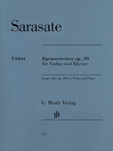 Gypsy Airs, Op. 20 (Violin and Piano). By Pablo de Sarasate (1844-1908). Edited by Ernst-GÃ¼nter Heinemann. For Violin. Henle Music Folios. Softcover. 14 pages. G. Henle #HN573. Published by G. Henle.

Composed in 1877, the “Gypsy Airs” are in the form of a broadly conceived Hungarian Csárdás, exhibiting all of the refinement of breakneck violin playing. Includes marked and unmarked string parts.