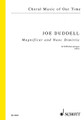 Magnificat and Nunc Dimittis (SATB Choir and Organ). By Joe Duddell. For Choral, Organ (SATB, Organ). Choral. Softcover. 24 pages. Schott Music #ED13430. Published by Schott Music.

Joe Duddell's Magnificat and Nunc Dimtis was commissioned by Presteigne Festival of Music and the Arts with funding from Kevin Jones and Laura Woodside-Jones and received its first performance by the Choir of Royal Holloway conducted by Rupert Gough at the 2011 Presteigne Festival. Duddell has acknowledged in the past that whilst composing any piece of music, problems arise that require solutions and this new setting of the “Mag and Nunc” is no different. The main challenge for a composer who is openly agnostic is the historical weight behind the liturgical text but taking both musical and philosophical inspiration from composers such as Holst and Tippett, Duddell's setting is a joyous and uplifting one. The work is dedicated to George Vass.