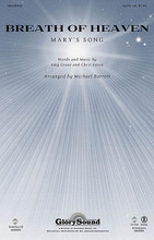 Breath of Heaven ((from All Is Well)). By Amy Grant. By Amy Grant and Chris Eaton. Arranged by Michael Barrett. For Choral (SATB). Glory Sound Christmas. Octavo. 12 pages. Published by GlorySound.

Uses: Advent, Christmas, Marian

Scripture: Genesis 3:15; Luke 1:26-56; Luke 2

An apex of contemporary sacred music, this popular solo now made choral, probes the emotions and sentiments felt by Mary as she ponders the events surrounding the birth of Jesus. Heart-felt and filled with gentle beauty, this sensitively arranged octavo rises and falls like a prayer. Ideal for Marian emphasis or Advent services, this soliloquy of grace will become a favorite with your singers. Available separately: SATB, StudioTrax CD (Accomp., SplitTrax, Perf.), Orchestration (Score & parts for Flute 1 & 2, Oboe, Clarinet, Horn 1 & 2, Harp, Piano, Synth, Elec. Bass, Percussion, Violin 1 & 2, Viola, Cello). Duration: ca. 4:55.

Minimum order 6 copies.