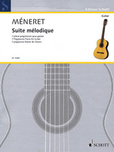 Suite Mélodique (Guitar). By Laurent Meneret. Guitar. Softcover. 20 pages. Schott Music #SF1008. Published by Schott Music.

Seven progressive pieces inspired by various styles, ranging from Romantic, Creole, Celtic and atonal music to the waltz and the mambo.