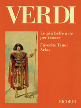 Favorite Tenor Arias (Voice and Piano). By Giuseppe Verdi (1813-1901). For Piano, Voice (Voice and Piano). Vocal. Softcover. 96 pages. Ricordi #R139581. Published by Ricordi.

17 arias, with plot synopses in English and Italian and translations for study.